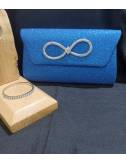 Women's blue clutch