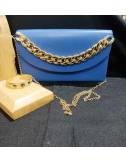 Women's blue clutch