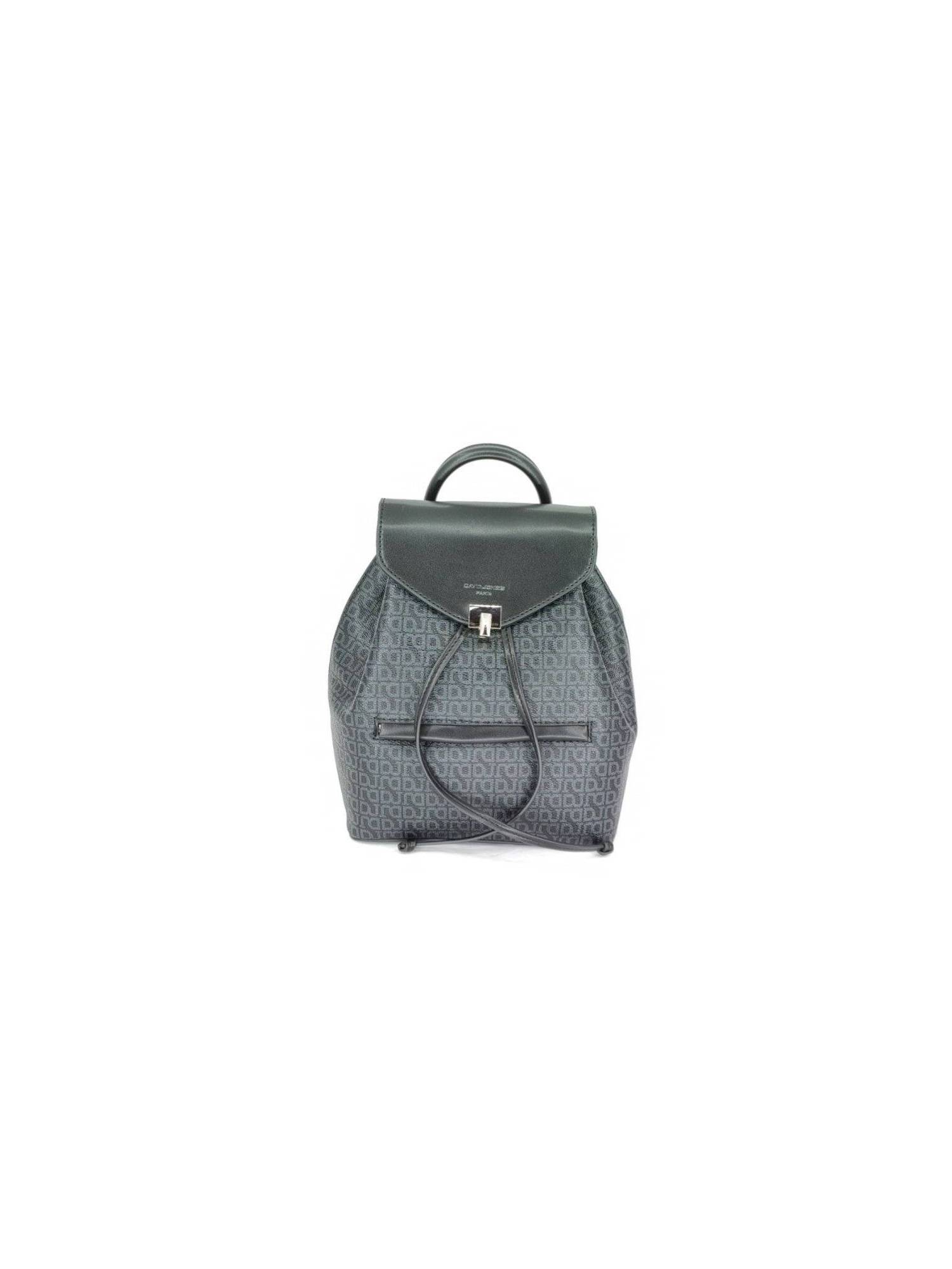 Leather backpack DAVID JONES Grey in Leather - 31975065